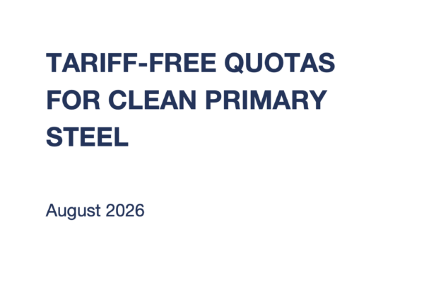 Tariff-free quotas for clean primary steel